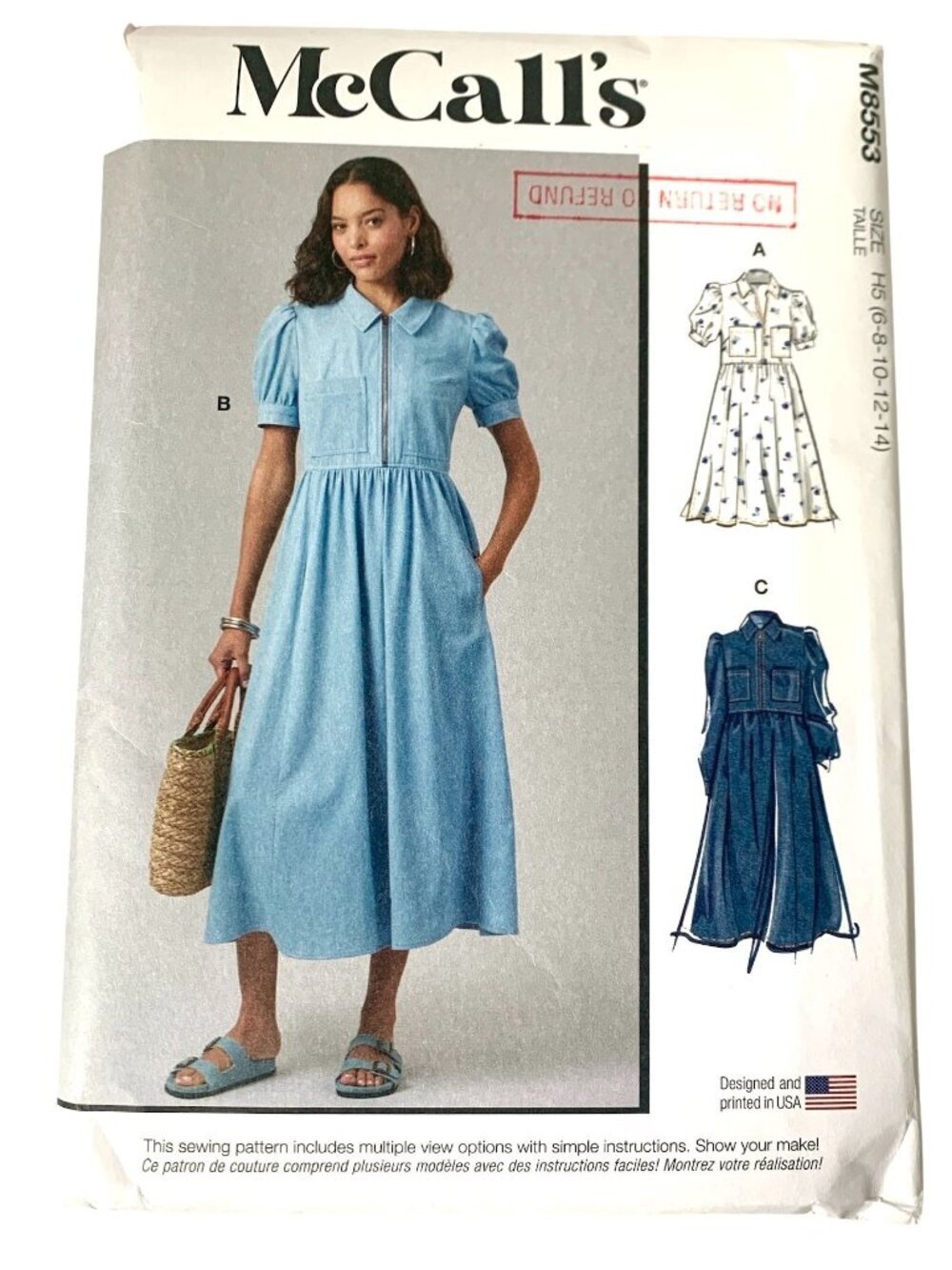 McCalls M8155 Sewing Pattern Misses Double Breasted Vest Lind Uncut